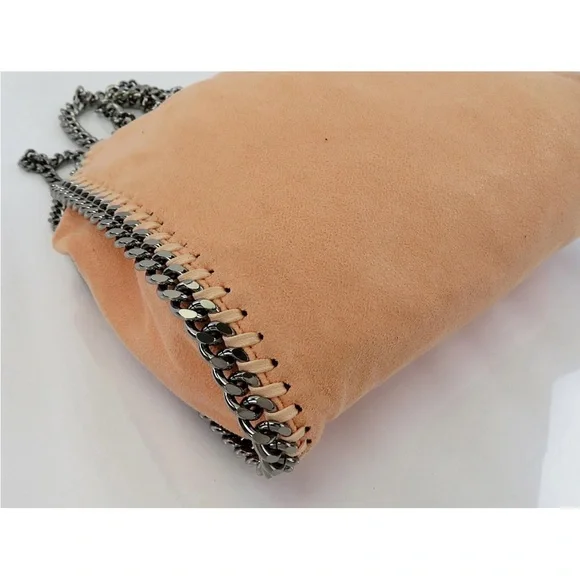 Stella McCartney Peach Shoulder Bag with Chain Trim - Picture 7 of 16